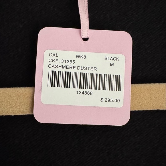 NWT Calypso St. Barth Black Cashmere Cardigan Open Front Longline Sweater Medium - Picture 7 of 7
